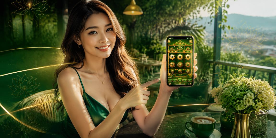 Người dùng tại Đà Lạt chơi slot game và nhận tiền thưởng từ xxvip tại quán cà phê phong cách