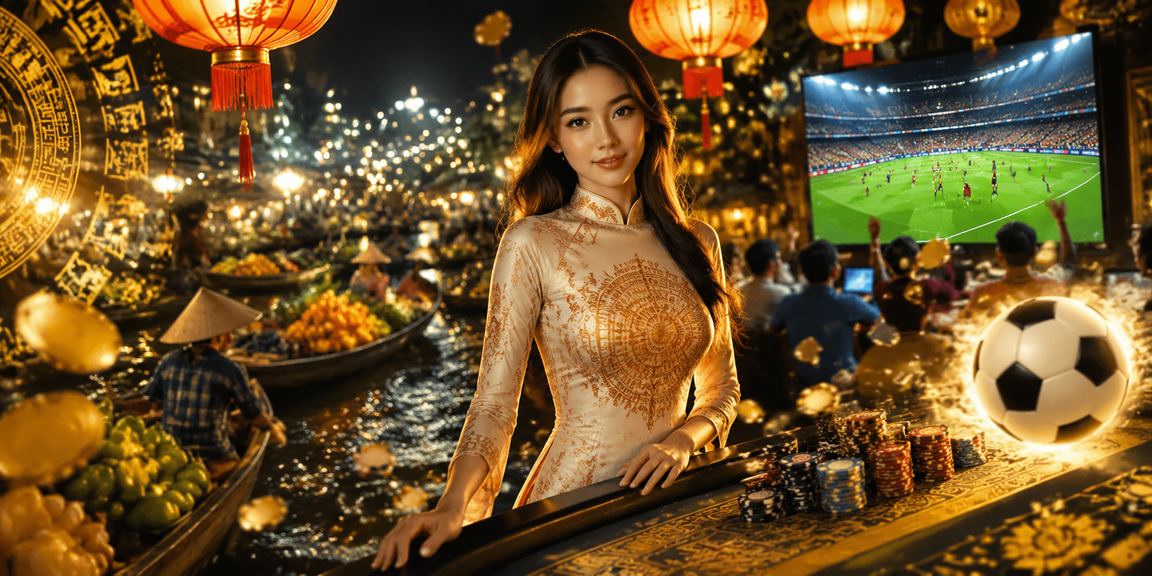 Người dùng xem kèo bóng đá tại chợ đêm Mekong qua xxvip